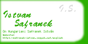 istvan safranek business card